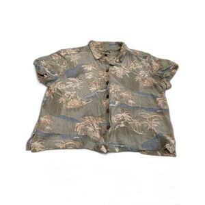 Havana Jack's Cafe Hawaiian Shirt Cropped Size XL